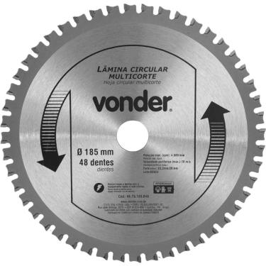 Imagem de Lamina Circular Multicorte 185X1.1X1.6X48D Vonder