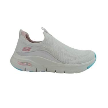 Imagem de Tênis Feminino Skechers Slip On 149776br/Wmlt Arch Fit New, Branco, Mu