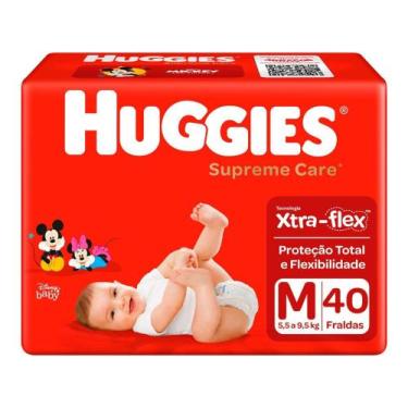 Imagem de Fralda Huggies Supreme Care Tam. M 5,5Kg a 9,5kg 40 Unidades