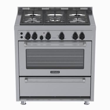 Imagem de Fogao a Gas 5 Bocas Venax Temis Inox, Inox, 220V