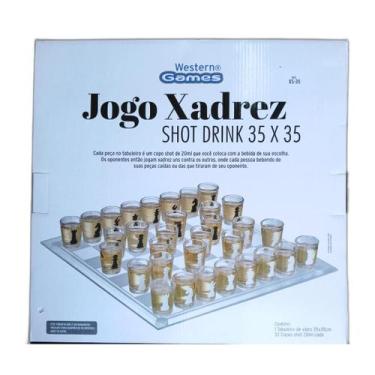 Imagem de Jogo de Xadrez Shot Drink 35x35cm - Importado