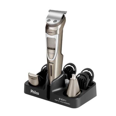 Imagem de Aparador de Pelos Philco PAP16 Multifuncional 8 em 1 Lâmina Aço Inoxidável sem Fio 5W Bivolt