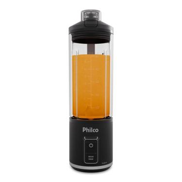 Imagem de Liquidificador Portátil sem Fio Philco PLQ01A 120W 0,7L Bateria Recarregável 1 Velocidade Preto