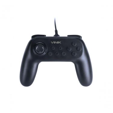 Imagem de Controle com Fio Usb para Nintendo Switch Vinik Ns Preto com Vibração e Luz Indicadora
