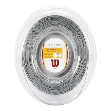 Imagem de Corda Poly Pro 16 1.30mm Prata Rolo Com 200m - Wilson