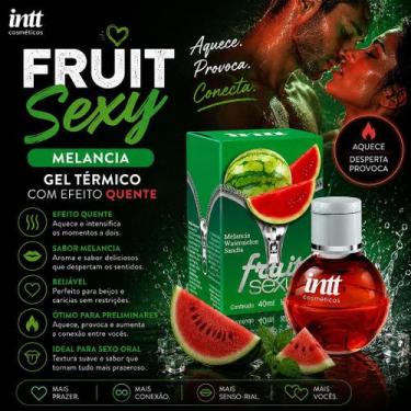 Imagem de Gel Beijável para Oral Esquenta Fruit Sexy Melância 40ml - Intt Cosmét