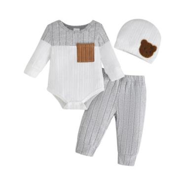 Imagem de Conjunto De Roupas Para Bebês Recém-nascidos, Manga Comprida, Calças, 