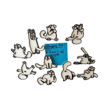 Imagem de Conjunto de 10 Ímãs de Geladeira 3D Impressos do Simon's Cat, Um conju