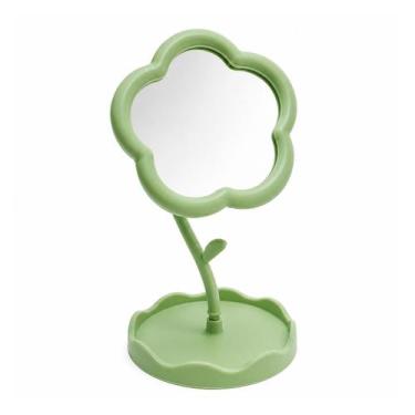 Imagem de Espelho para Maquiagem de Mesa com Base Organizadora Florzinha ou Gato