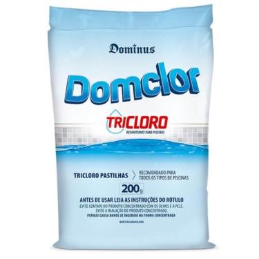 Imagem de Pastilha Tablete Cloro Piscina Tricloro 200gr - Domclor