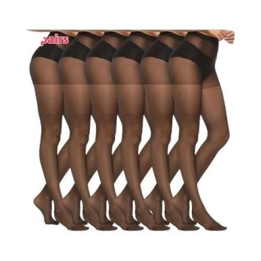 Imagem de Meia-calça Feminina De Seda Anti-engate, Ajuste Slim, Alta Elasticidad