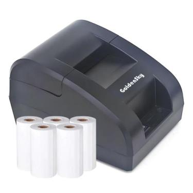 Imagem de Impressora Termica Cupom Nao Fiscal 58mm Tickts Pc Bivolt + 5 Bobinas 