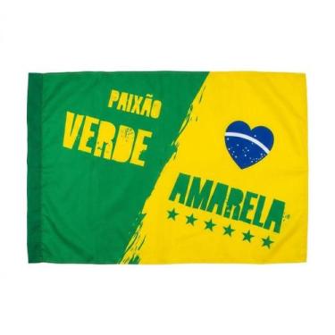 Imagem de Pack Com 50 Bandeira Tec Brasil Paixao Verde/Am S/H 30X45