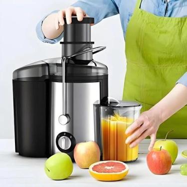 Imagem de Centrífuga Elétrica Juicer Suco Frutas 800W Preto e Inox - Sokany, Pre