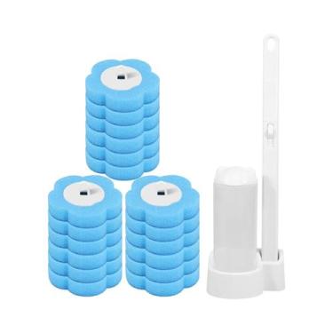Imagem de Conjunto De Escova Sanitária Descartável Com Suporte E Kit De Limpeza 