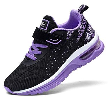 Imagem de Tênis esportivo leve e respirável MEHOTO Kids Air Running Shoes, tênis para meninas, caminhada e caminhada, Purple01, 13 Little Kid