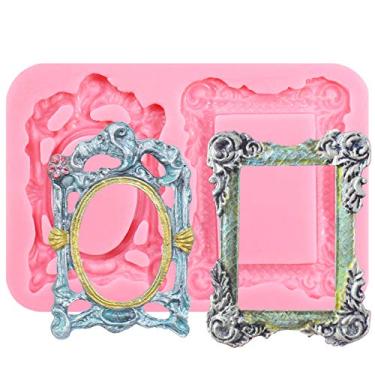 Imagem de Funshowcase Sugarcraft 2 espelhos ou molduras de foto ou moldura de silicone doce