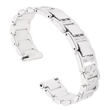 Imagem de Pulseira de relógio brilhante, portátil de aço inoxidável de 22 mm pulseira de relógio brilhante para Gear2 Neo R381 para Gear2 R380 para Live R382 para Gear S3(Prata (opp))