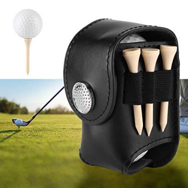 Imagem de Bolsa de bola de golfe, bolsa de bola de golfe Bolsa de bolas de golfe, clipe de suporte T-shirt de acessórios de golfe para ferramenta de esportes de golfe(Preto)
