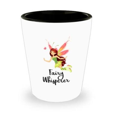 Imagem de Vidro de shot Fairy Whisperer - Presentes de fada Whisperer - Copo de cerâmica engraçado
