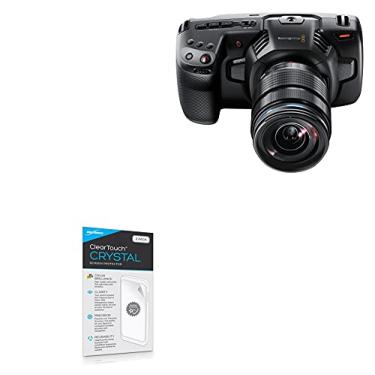 Imagem de Protetor de tela BoxWave compatível com câmera Blackmagic Pocket Cinema 4K – ClearTouch Crystal (pacote com 2), película HD – Escudos contra arranhões