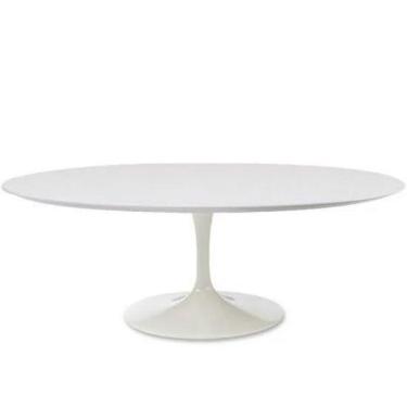 Imagem de Mesa Saarinen Oval 198x122 cm Laca Branca Yescasa Branco