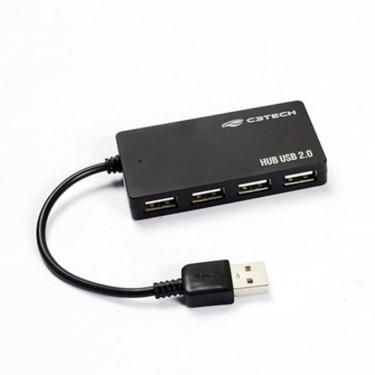 Imagem de HUB USB 2.0 HU-210 4 Portas USB 2.0 480 Mbps C3 Tech