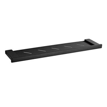 Imagem de Acessórios de banheiro quadrado preto copo prato suporte de papel toalha rack prateleira prateleira de armazenamento suporte de sabonete roupão gancho de aço inoxidável, prateleira de armazenamento