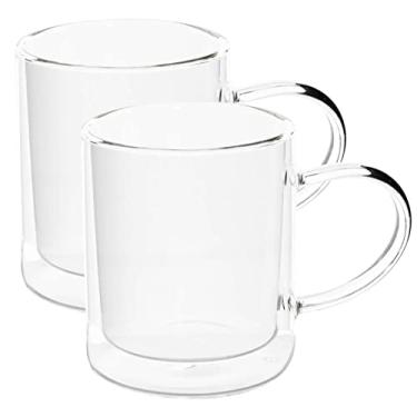 Imagem de Jogo De Xícara De Vidro Dupla Camada 320 Ml 2 Peças