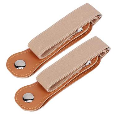 Imagem de Cinto de cintura, leve, confortável, estilo neutro, respirável, cinto elástico, ajustável para trabalhadores idosos, mulheres grávidas (cáqui, 100 cm)