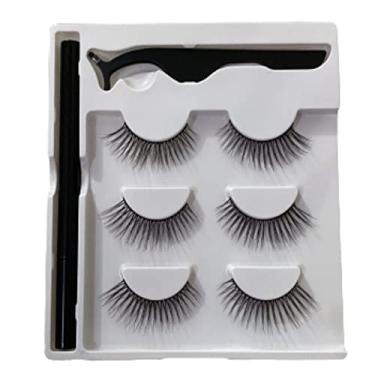 Imagem de 3 Pares de Cílios Magnéticos 3D com Caneta Delineadora