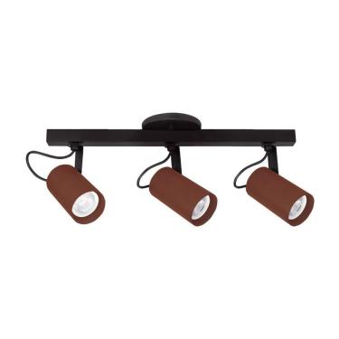 Imagem de Trilho com 3 Spots Newline Lisse Solution II Par 20 E27 Bivolt Cobre e Preto