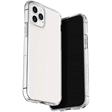 Imagem de HAODEE Capa transparente para Apple iPhone 12 Pro (2020) 6,1 polegadas, capa de proteção de telefone fina de silicone TPU à prova de choque anti-amarelo anti-riscos