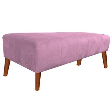 Imagem de Recamier Decorativo Quarto Sala Suede Hermes Rosa
