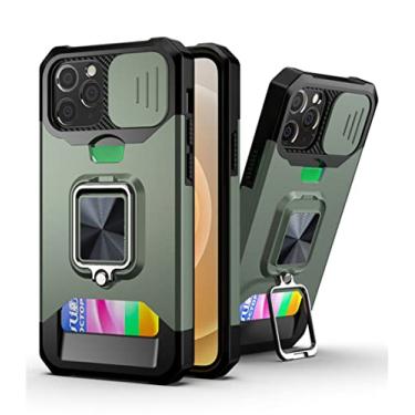 Imagem de Capa de telefone de proteção de lente deslizante de slot para cartão para iphone 13 11 12 pro max x xs max xr 7 8 plus 11pro capa de suporte de anel robusto de armadura, t5, para iphone x ou xs