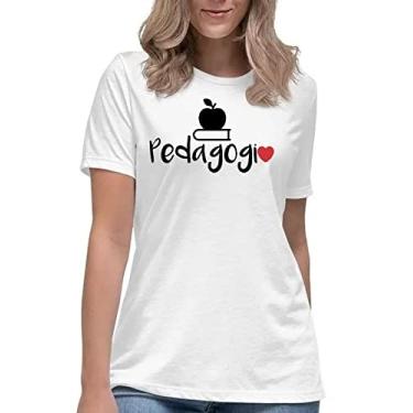 Imagem de Camiseta pedagogia love curso faculdade camiseta profissão Cor:Preto;Tamanho:P