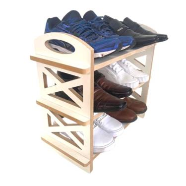 Imagem de Sapateira Pequena Banco Para Hall De Entrada De Chão Branca