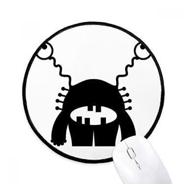 Imagem de DIYthinker Tapete de mouse esboço de alienígena universo e alienígena desktop escritório tapete redondo para computador