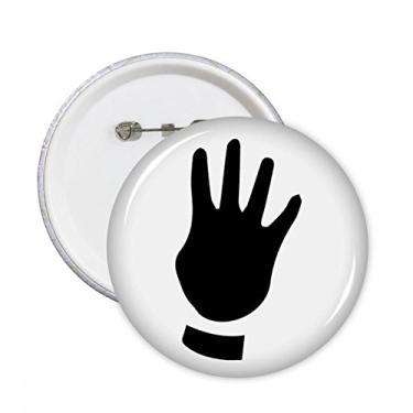 Imagem de Emblema de quatro gestos com padrão de contorno de pinos redondos, 5 peças