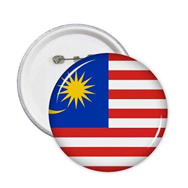 Imagem de Broche de bandeira nacional da Malásia com emblema de botão para decoração 5 peças