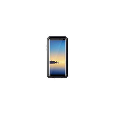 Imagem de Capa para Samsung Galaxy Note 8, capa de metal resistente para esportes ao ar livre à prova de choque à prova de poeira [sem protetor de tela] (preto)
