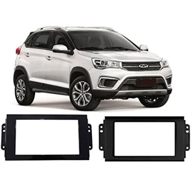 Imagem de Moldura De Painel 2 Din Chery Tiggo 2 Para Cd Dvd MP5 2 Dins (Preto)