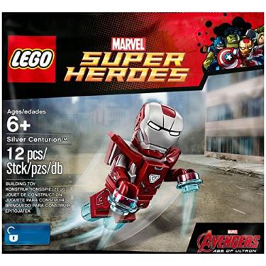 Imagem de LEGO Super Heróis: Minifigura exclusiva do Centurion prata - Armadura Mark 33 do Homem de Ferro