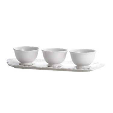 Imagem de Wolff CJ 3 PETISQUEIRAS PORCELANA DURABLE PORCELAIN C/BANDEJA ALTO RELEVO 33x13cm