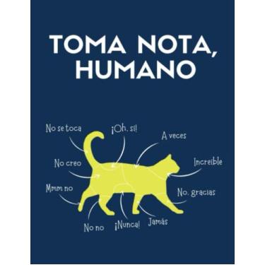 Imagem de Toma nota, humano: Cuederno A4 puntuado para amantes de gatos, Diario de puntos, Libreta A4 azul