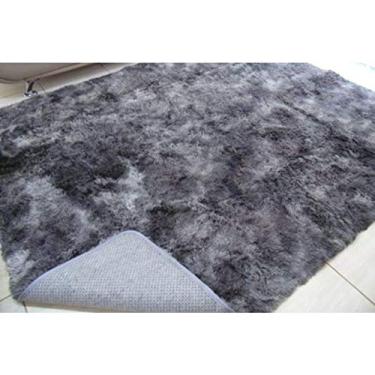 Imagem de Tapetes De Sala Peludos 2,00x2,40 Cinza Mesclado Luxo, Felpudo.