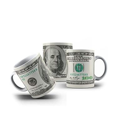 Imagem de Caneca Porcelana Personalizada Dólar 100 U$D 325ml Prime