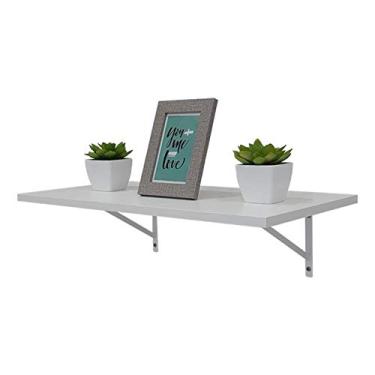 Imagem de Prateleira 100 x 30cm Branca Com Mão Francesa