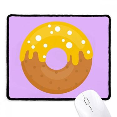 Imagem de Mousepad amarelo creme rosquinha sobremesa doce tapete de borracha para jogos