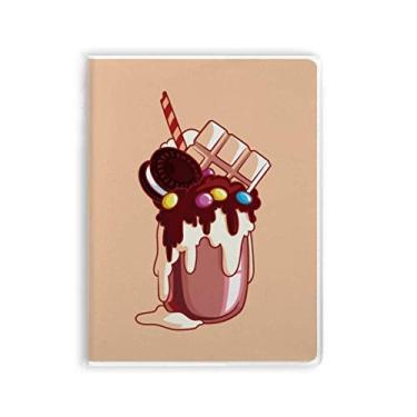 Imagem de Diário de capa macia para caderno de chocolate e sorvete de açúcar e pasta de goma